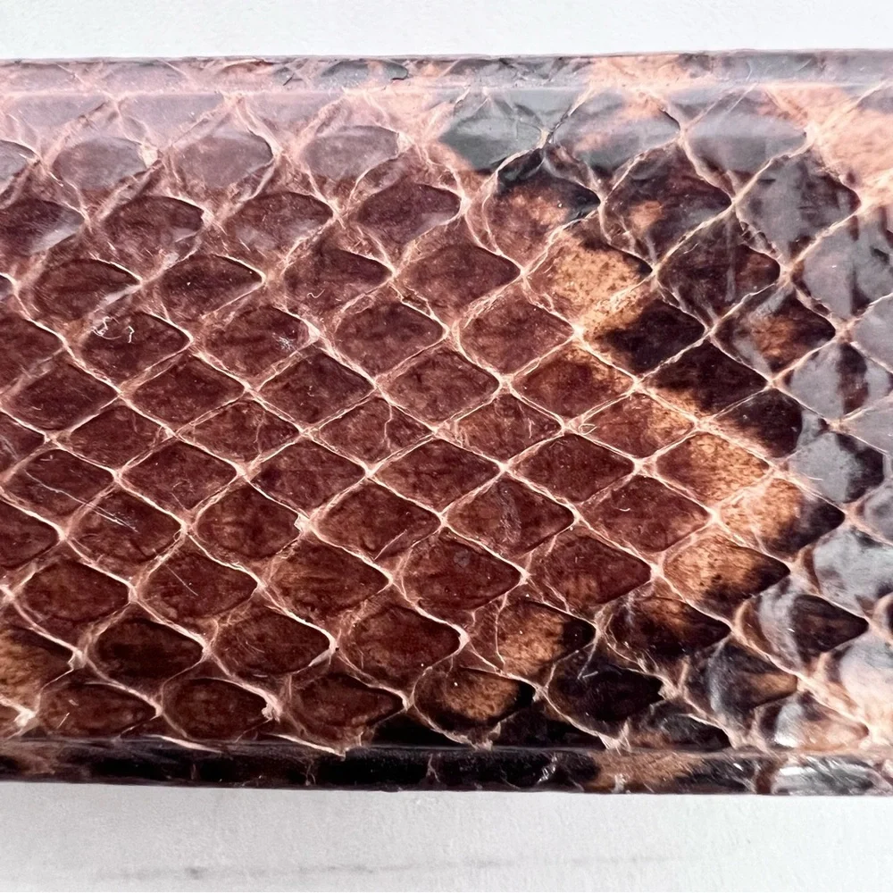 VTG 90s Liz Claiborne Thick Snakeskin Belt S, Classic Boho Luxury
